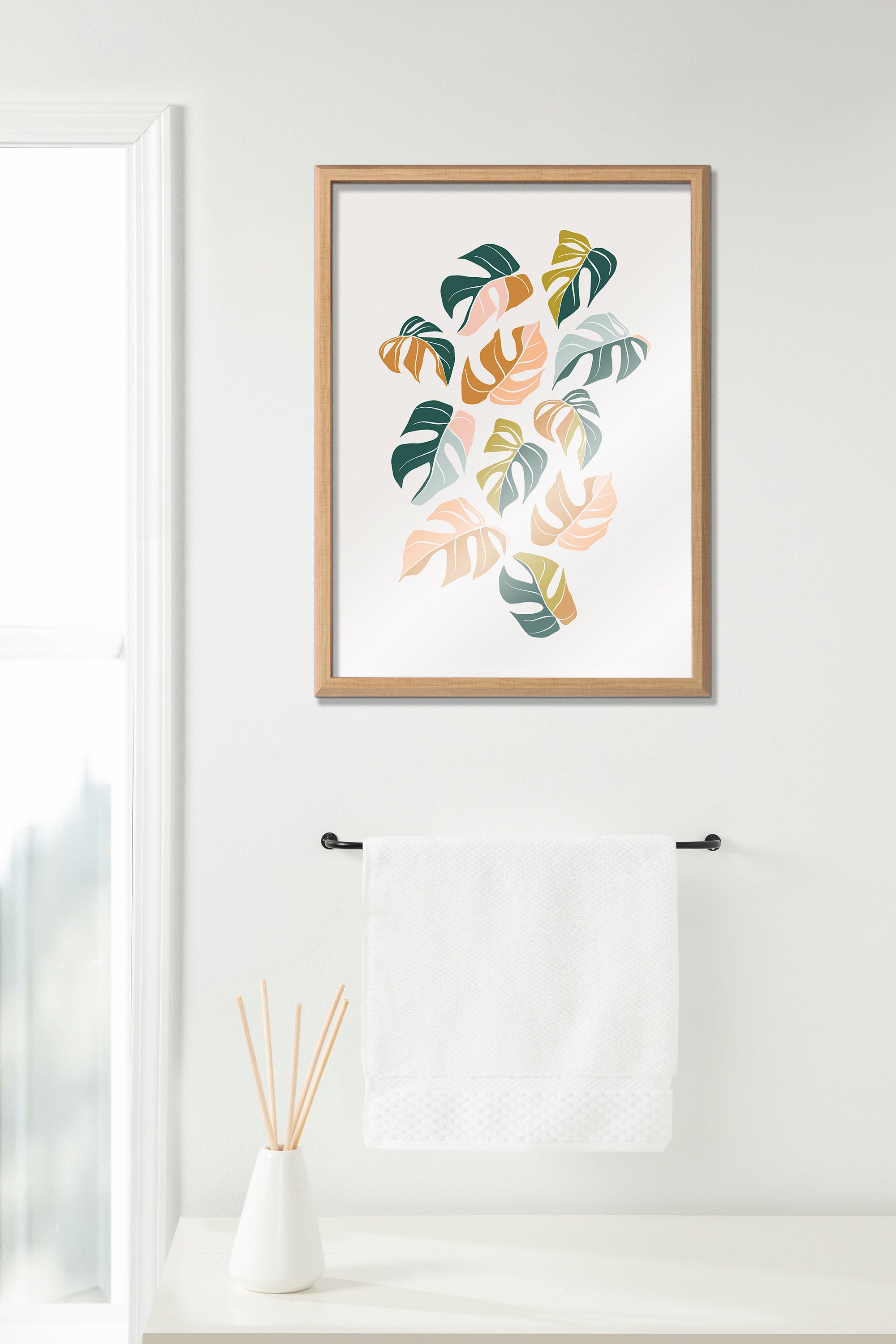 Blake Tropical Leaves 02 Framed Printed Glass by Alicia Schultz
