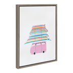 Sylvie Beachbound and Down Framed Canvas by Rachel Bolgov