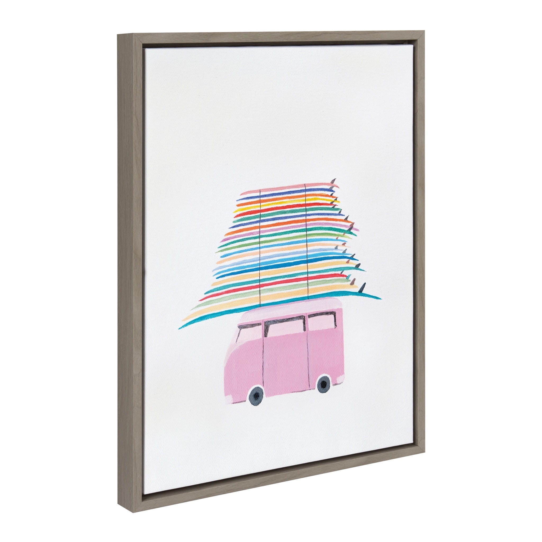 Sylvie Beachbound and Down Framed Canvas by Rachel Bolgov