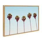 Sylvie Five Palms Framed Canvas by Simon Te