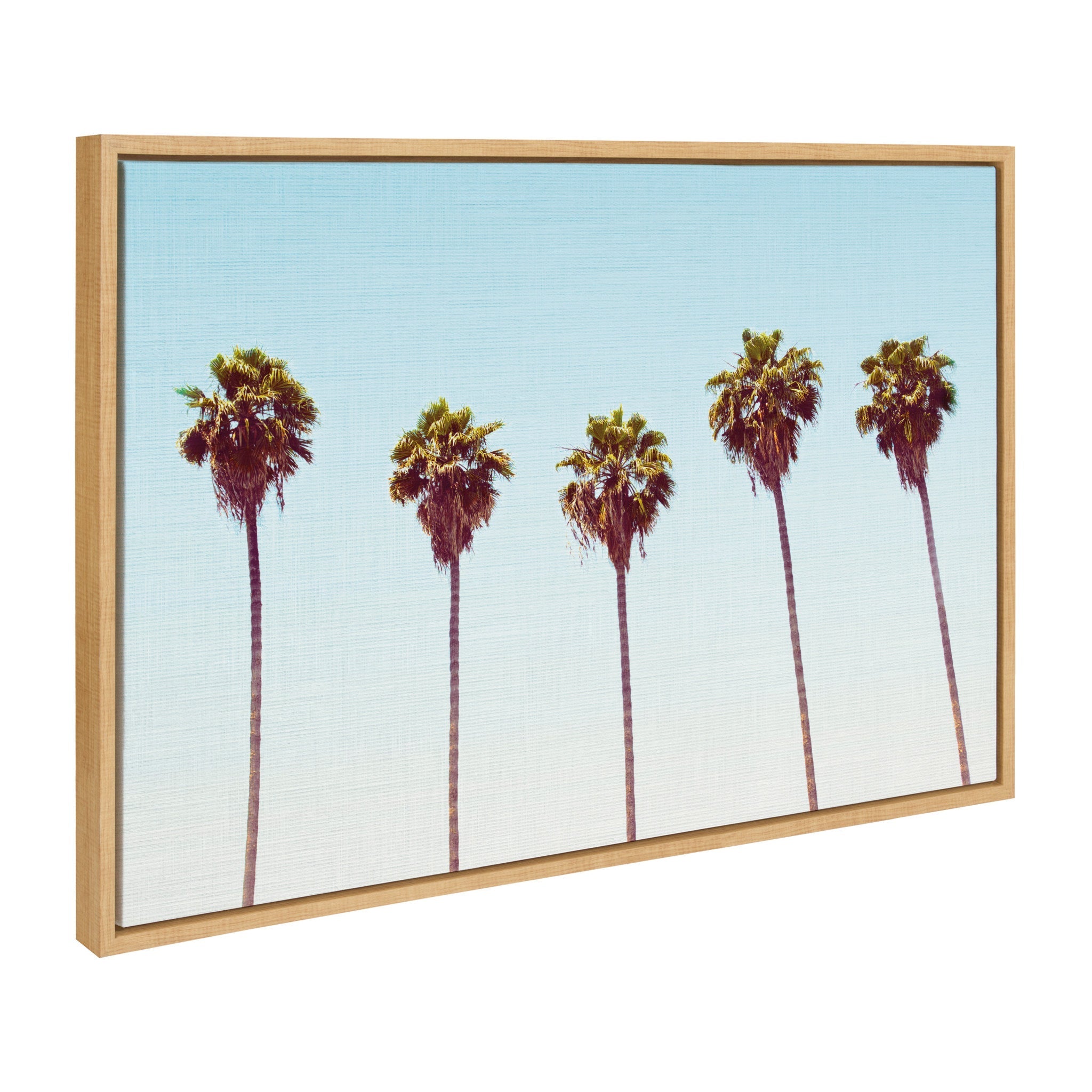 Sylvie Five Palms Framed Canvas by Simon Te