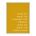 Sylvie Change the World Nap Framed Canvas by Apricot and Birch