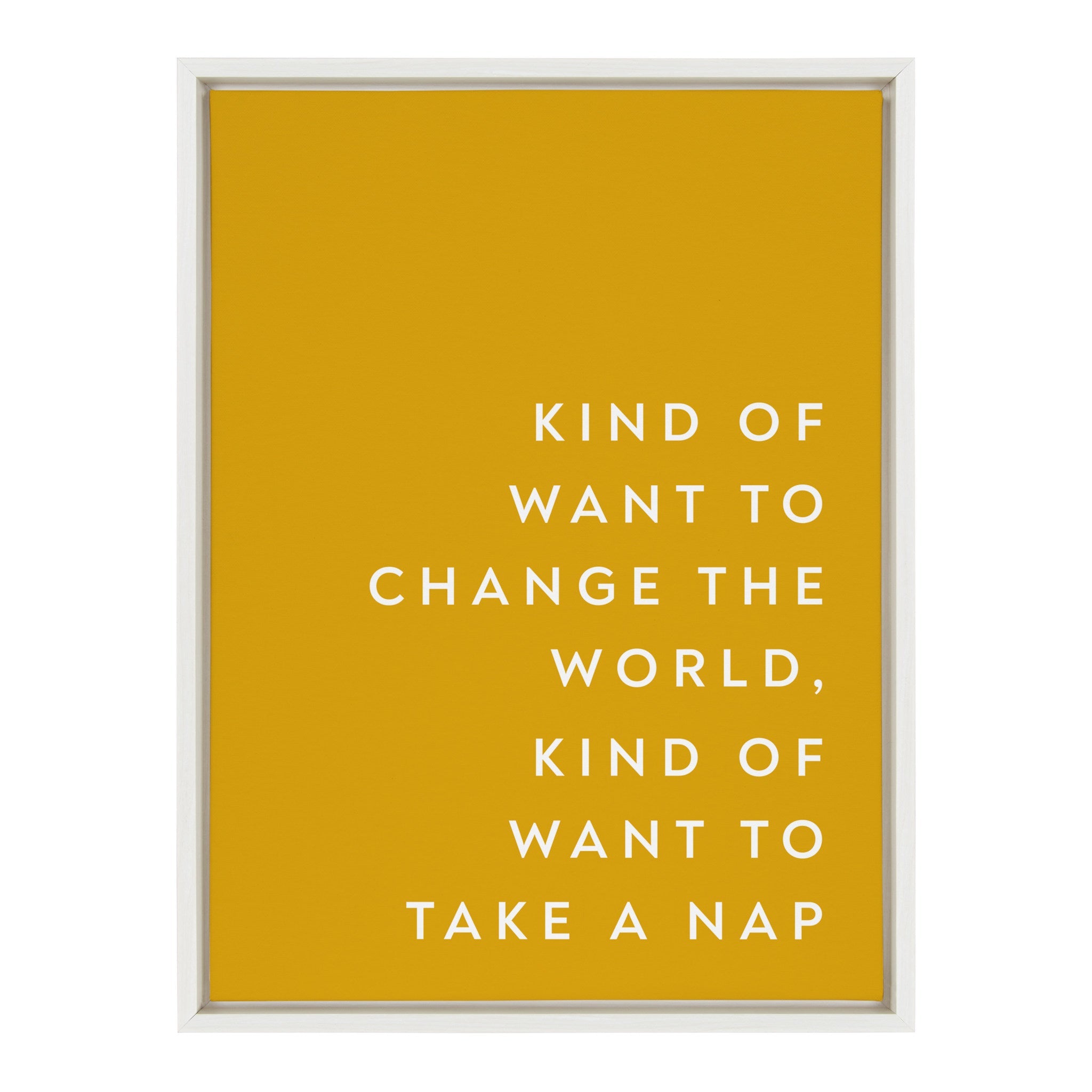 Sylvie Change the World Nap Framed Canvas by Apricot and Birch