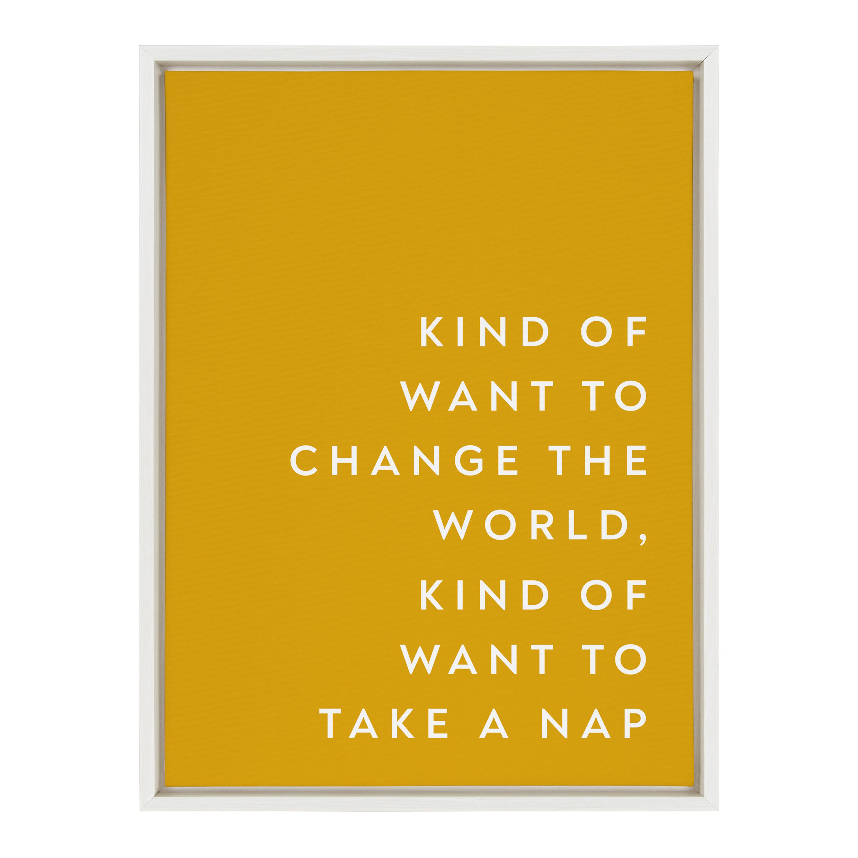 Sylvie Change the World Nap Framed Canvas by Apricot and Birch