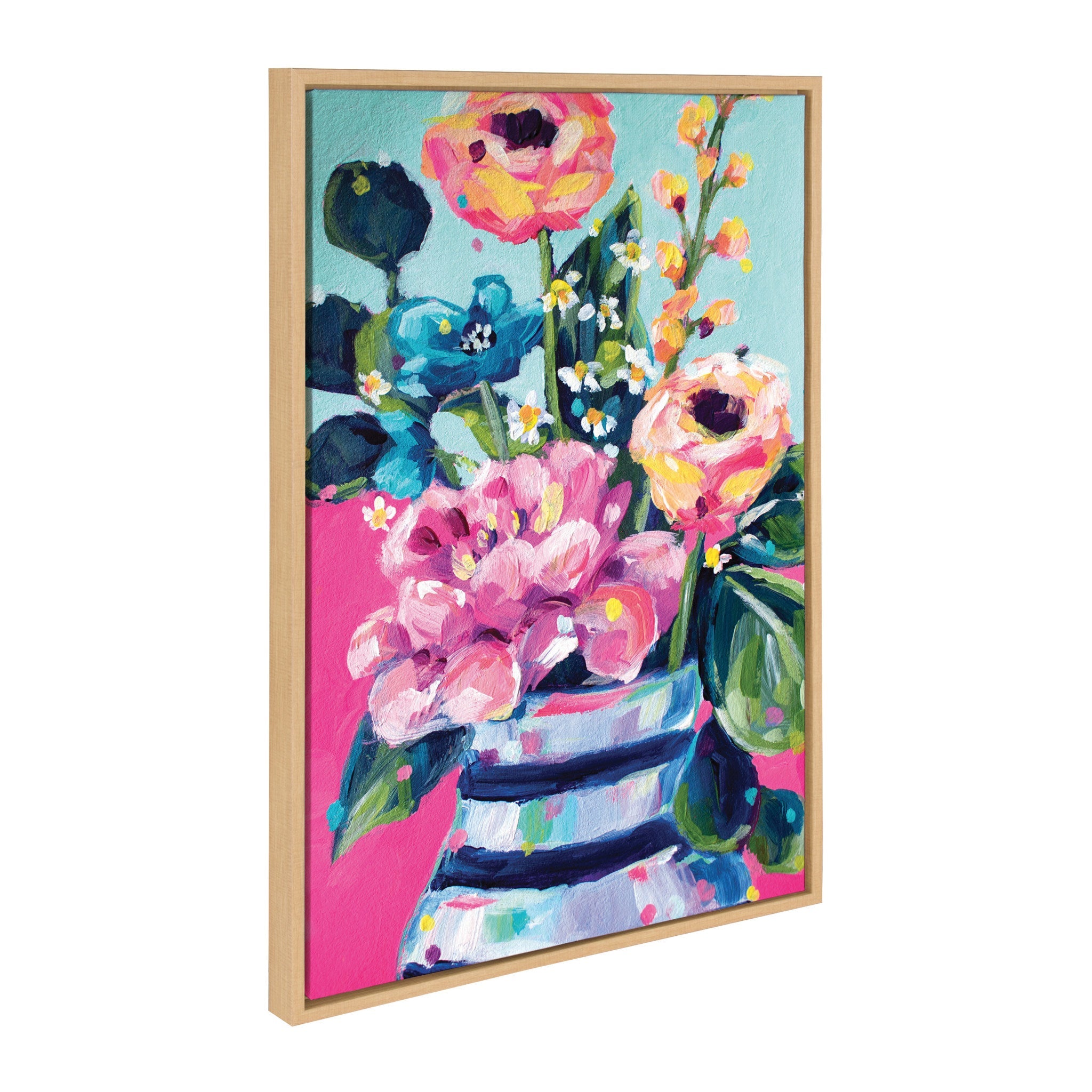 Sylvie Miss Mabel's Summer Bouquet Framed Canvas by Rachel Christopoulos