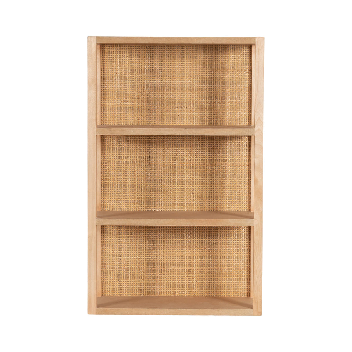 Ori Rattan/Wood Wall Shelf