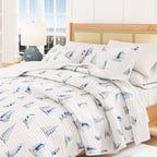 Coastal Blue Sailboat Quilt Set - Marzano Collection