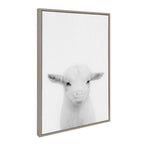 Sylvie Baby Goat Framed Canvas by Simon Te Tai