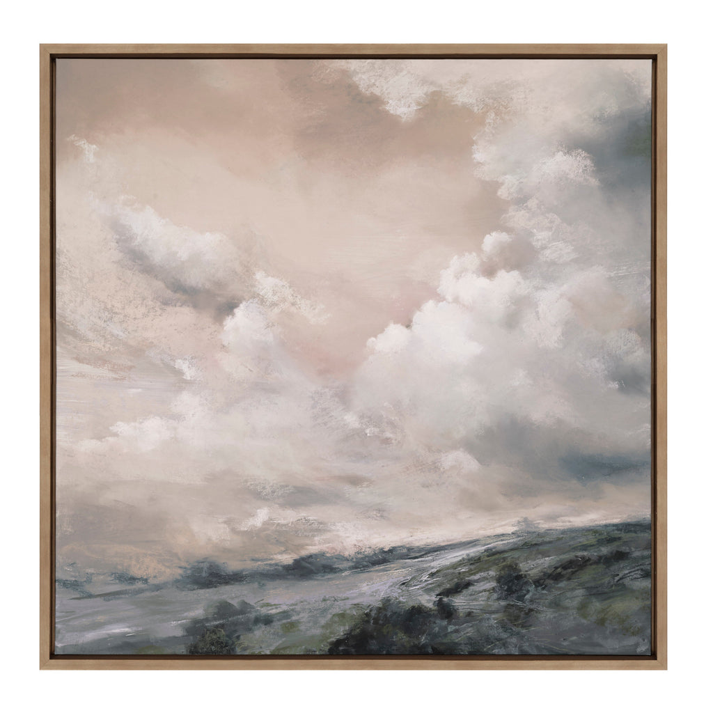 Sylvie When the North Wind Blows- Sepia Framed Canvas by Nel Whatmore