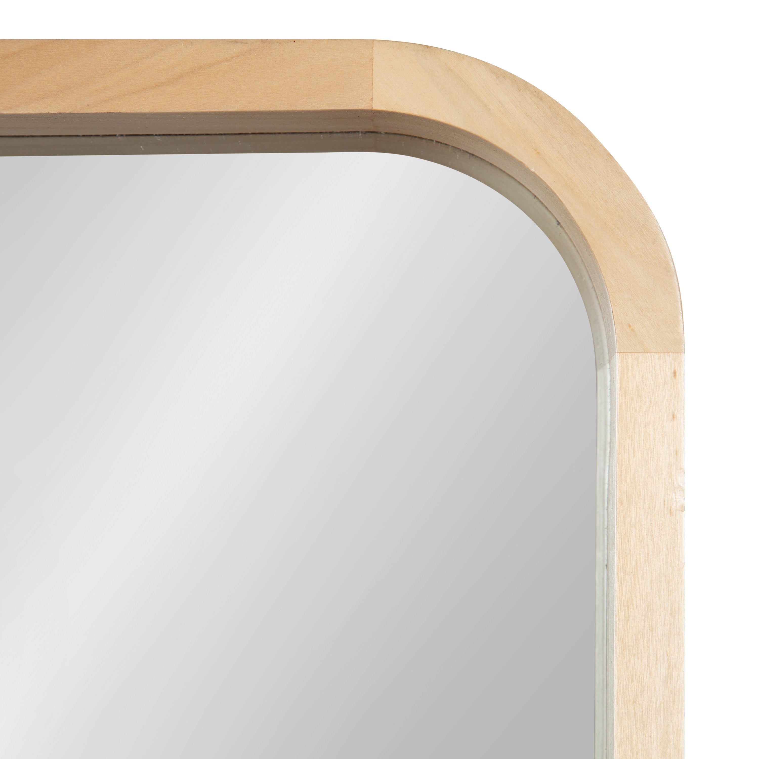 Hutton Wood Framed Radius Rectangle Mirror