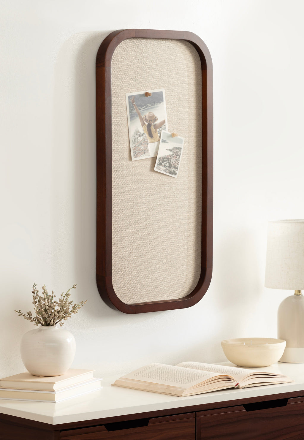 Hutton Wood Framed Fabric Pinboard