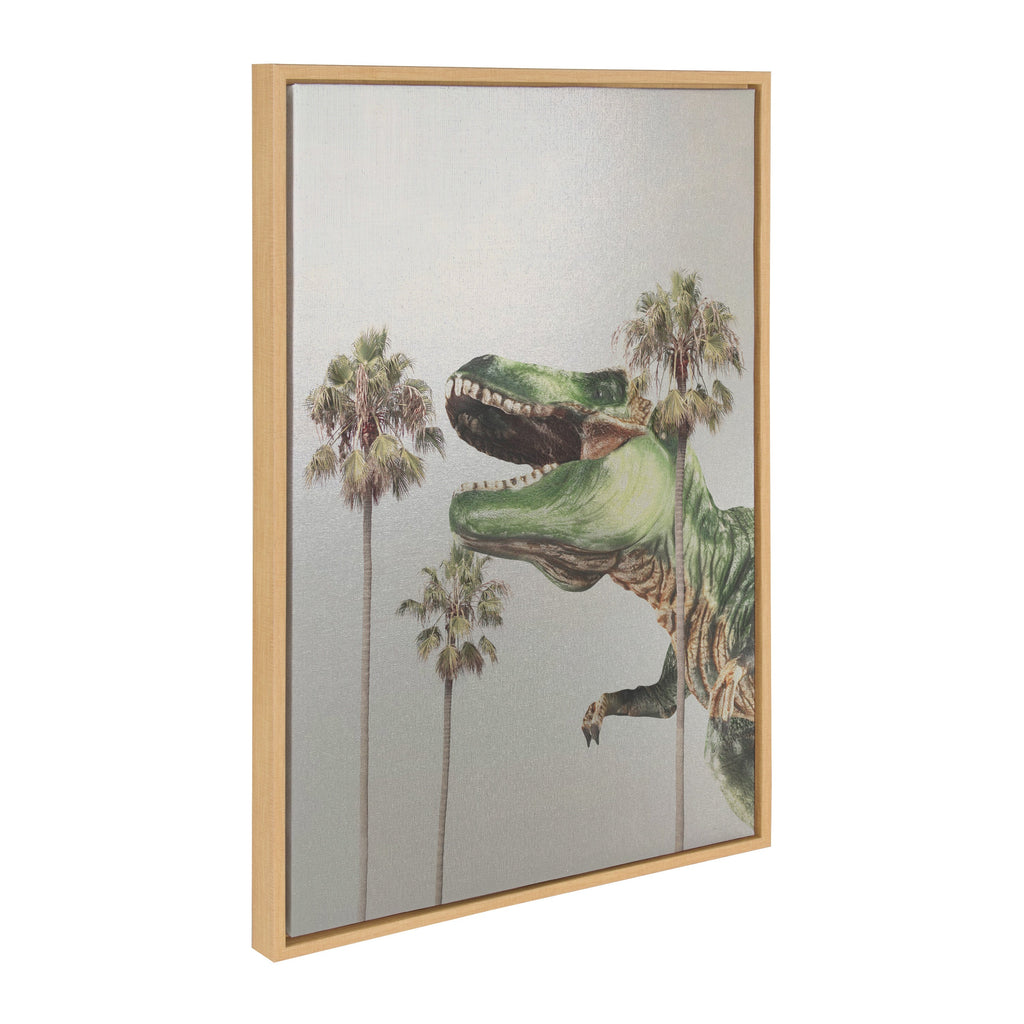 Sylvie Dinosaur Framed Canvas by July Art Prints