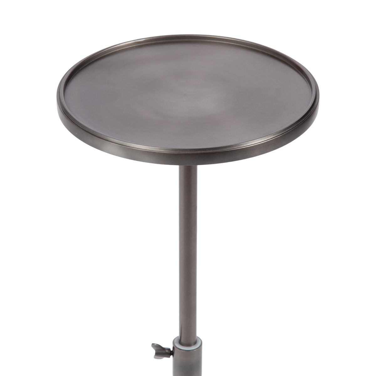 Engles Adjustable Polished Metal Table and Plant Stand