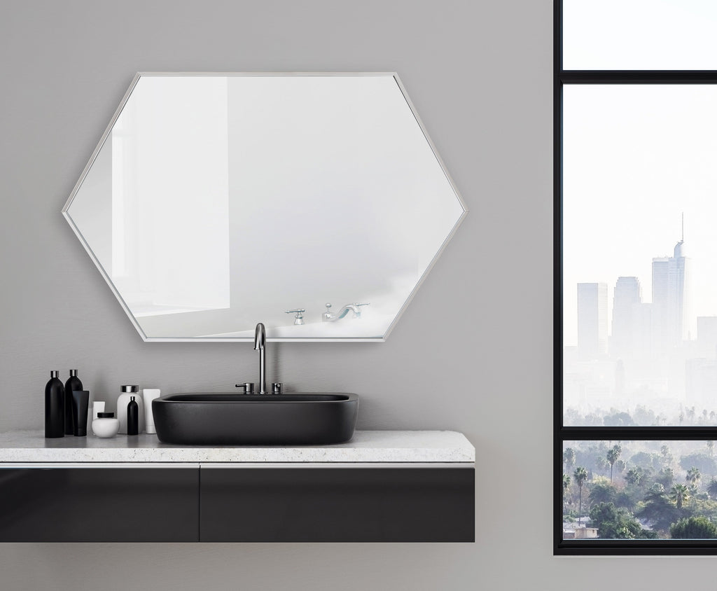 Rhodes Framed Hexagon Wall Mirror