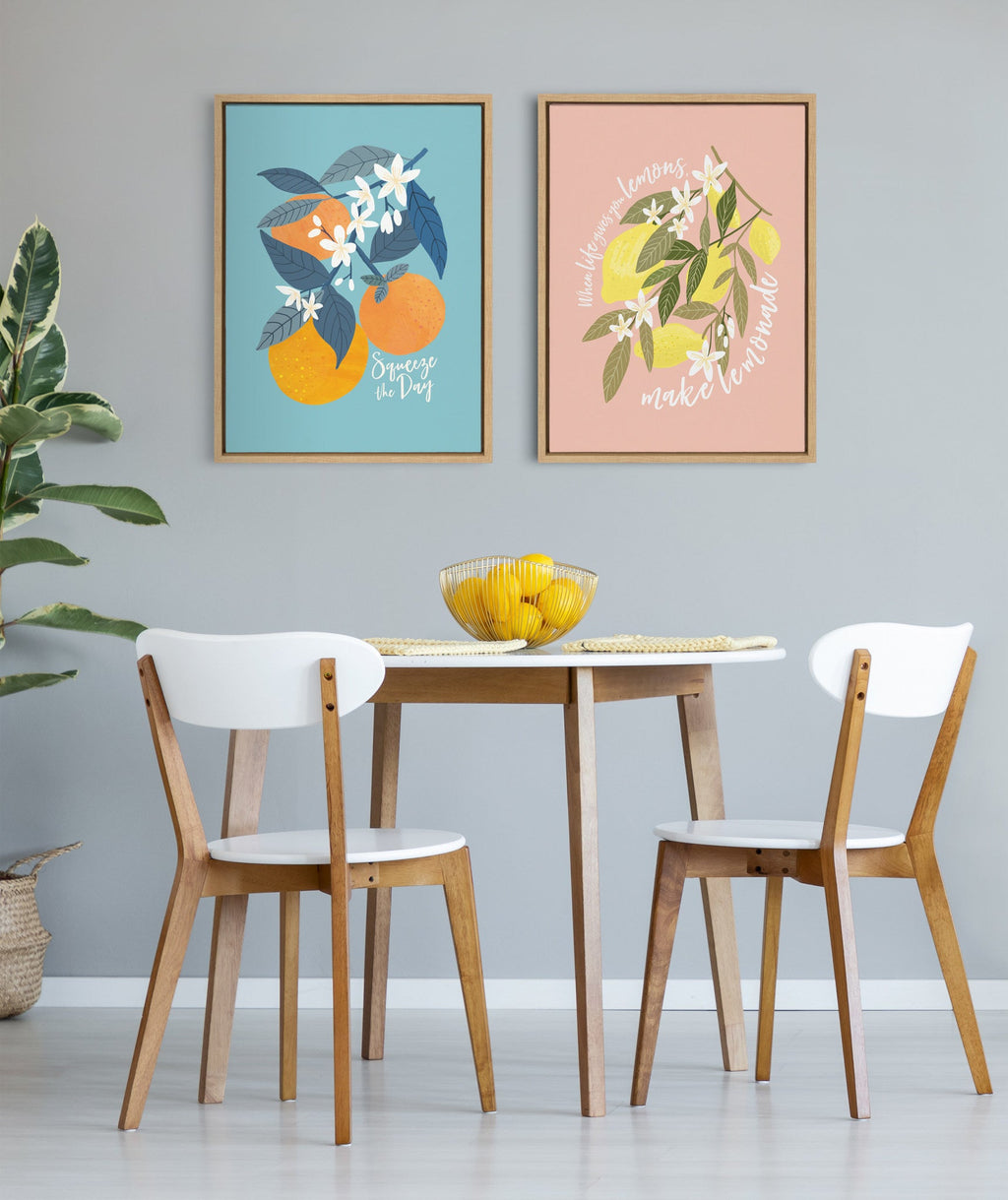 Sylvie 561 Lemons Framed Canvas by Mia Charro