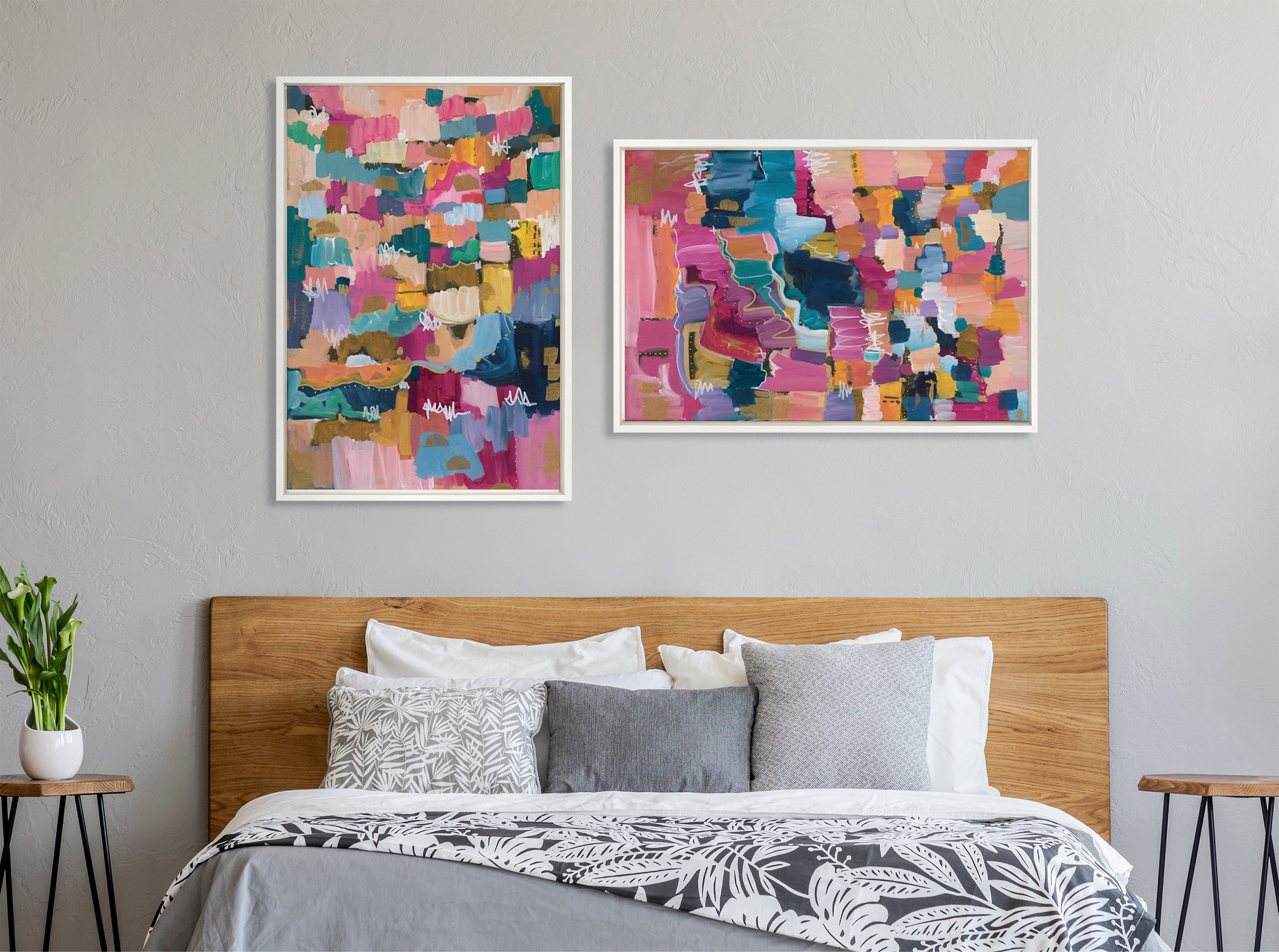Sylvie Applause Framed Canvas Set by Leah Nadeau