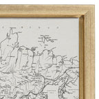 Sylvie Black and White Modern Retro World Map Framed Canvas Set by The Creative Bunch Studio