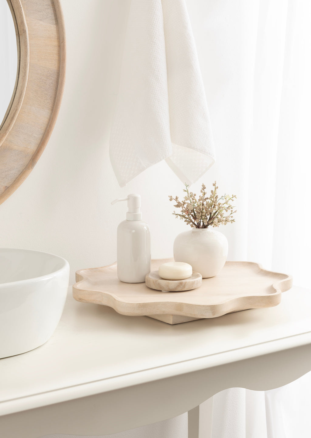 Alezar Wood Lazy Susan Tray