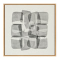Sylvie Neutral Mod Abstraction Black and White Framed Canvas by Amy Lighthall