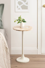 Baronet Round Marble and Metal Table