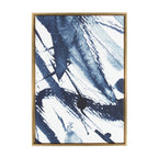 Sylvie Indigo Watercolor Framed Canvas by Amy Peterson Art Studio