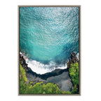 Sylvie Maui Black Sand Beach 1 Framed Canvas by Rachel Bolgov