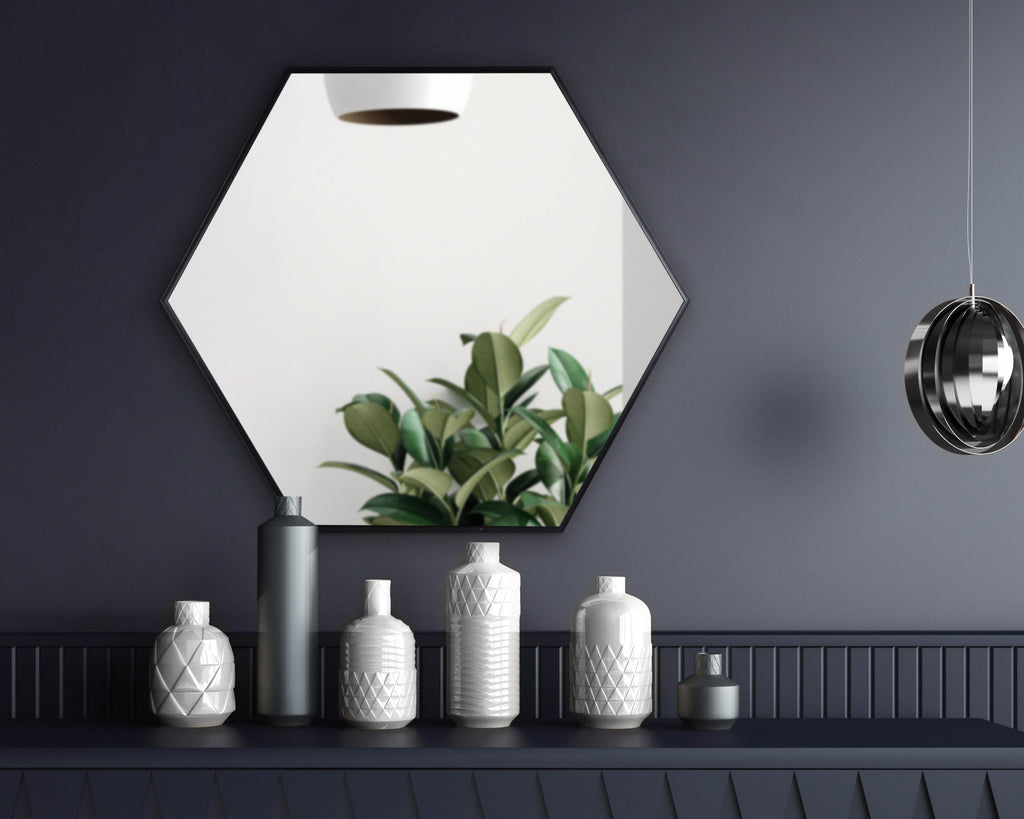 Rhodes Framed Hexagon Wall Mirror