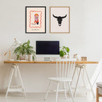 Sylvie Howdy Framed Canvas by Duchess Plum