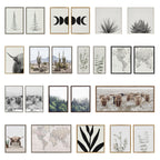 Sylvie Vintage Black and White World Map Framed Canvas by The Creative Bunch Studio