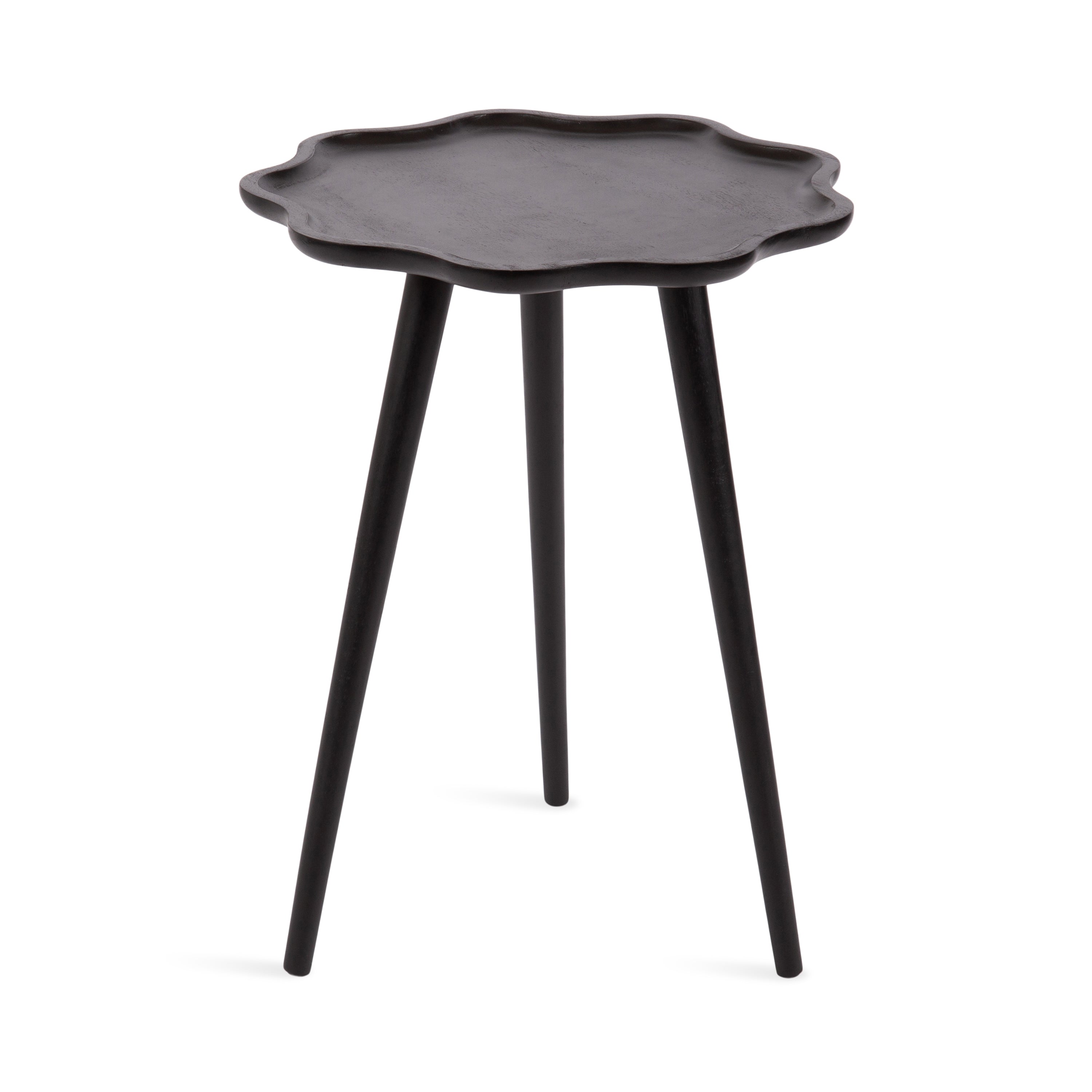 Alezar Scallop Wood Side Table
