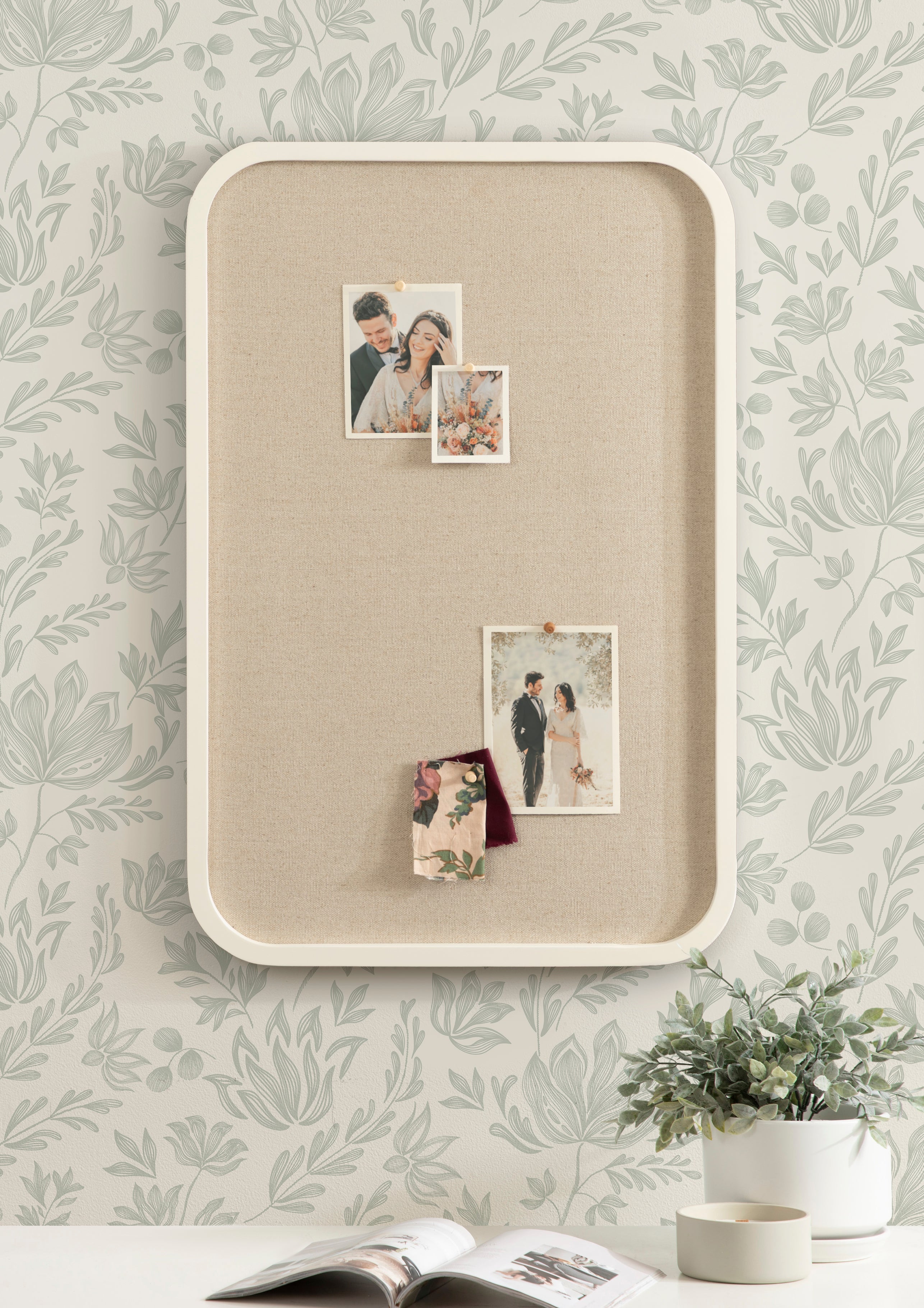 Hutton Wood Framed Fabric Pinboard