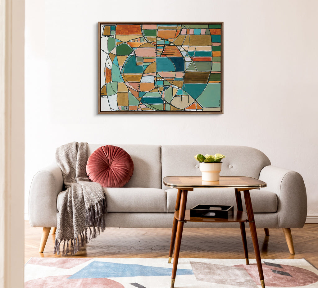 Sylvie Stardust Chords Framed Canvas by Leah Nadeau
