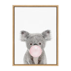 Sylvie Bubble Gum Koala Framed Canvas by Amy Peterson Art Studio