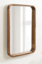 Hutton Wood Framed Radius Rectangle Mirror