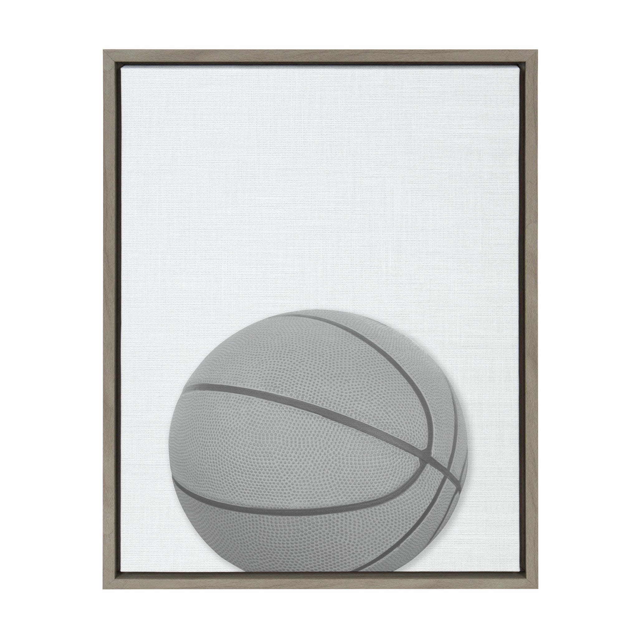 Sylvie Basketball Portrait Framed Canvas, Gray 18x24