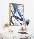 Sylvie Indigo Watercolor Framed Canvas by Amy Peterson Art Studio