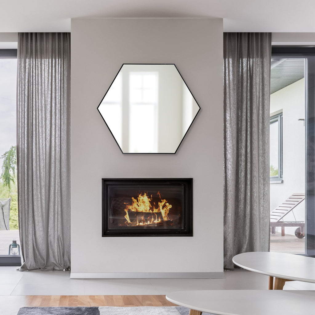Rhodes Framed Hexagon Wall Mirror