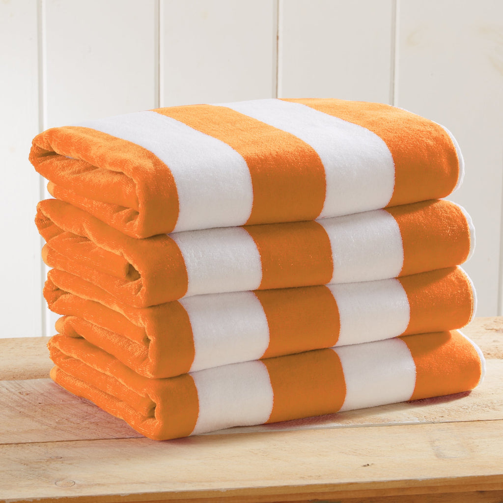 Cotton Velour Cabana Stripe Beach Towel - Novia Collection