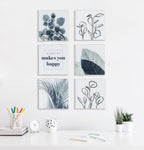 Botanical Greenery Floating Acrylic Set