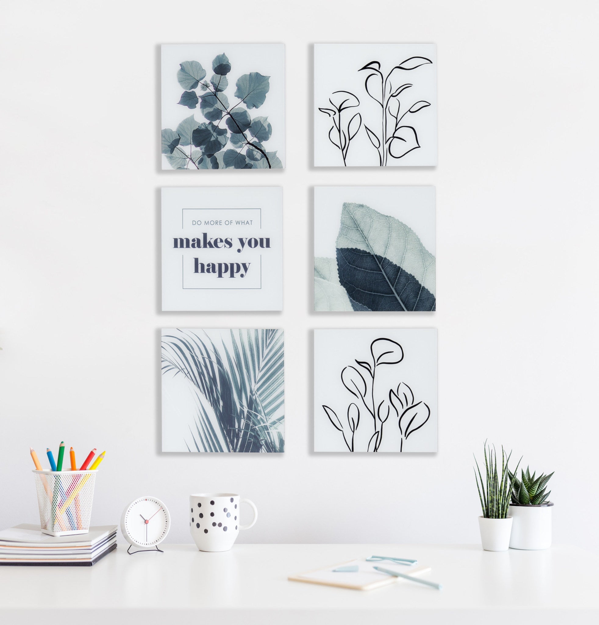 Botanical Greenery Floating Acrylic Set