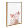 Sylvie Bubble Gum Piglet Framed Canvas by Amy Peterson Art Studio