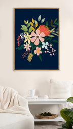 Sylvie Floralis C Framed Canvas by Mia Charro