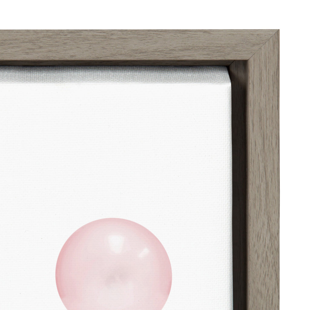 Sylvie Bubble Gum Elephant Framed Canvas by Amy Peterson Art Studio