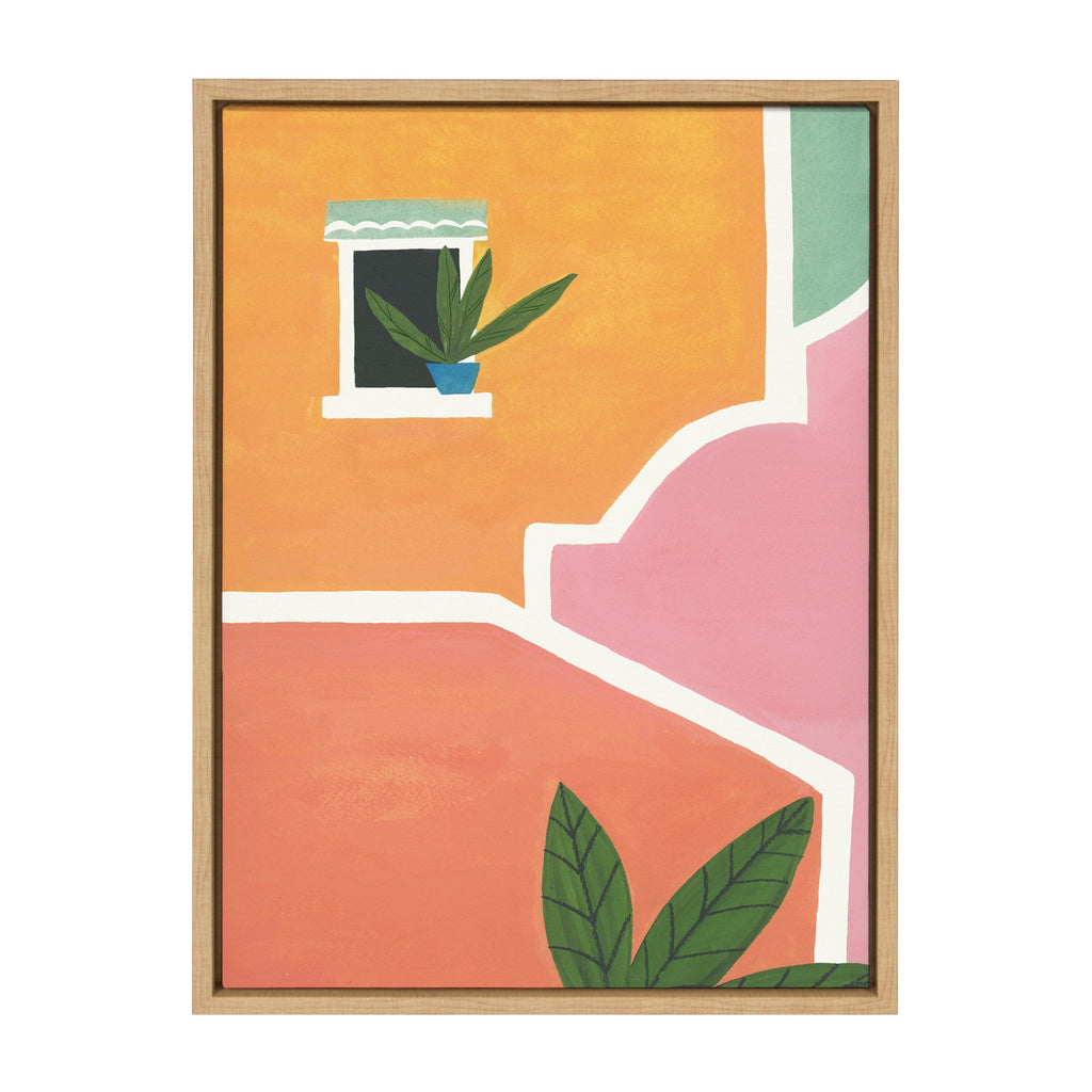 Sylvie Village Walls Framed Canvas By Teju Reval