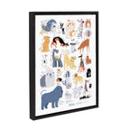 Sylvie Dog Alphabet Framed Canvas by Lida Larina