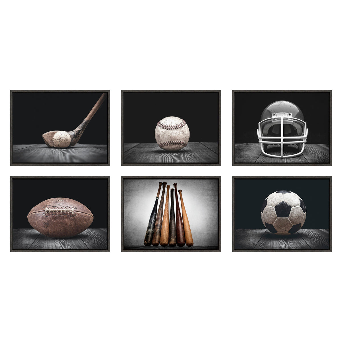 Sylvie Vintage Football Framed Canvas By Shawn St. Peter