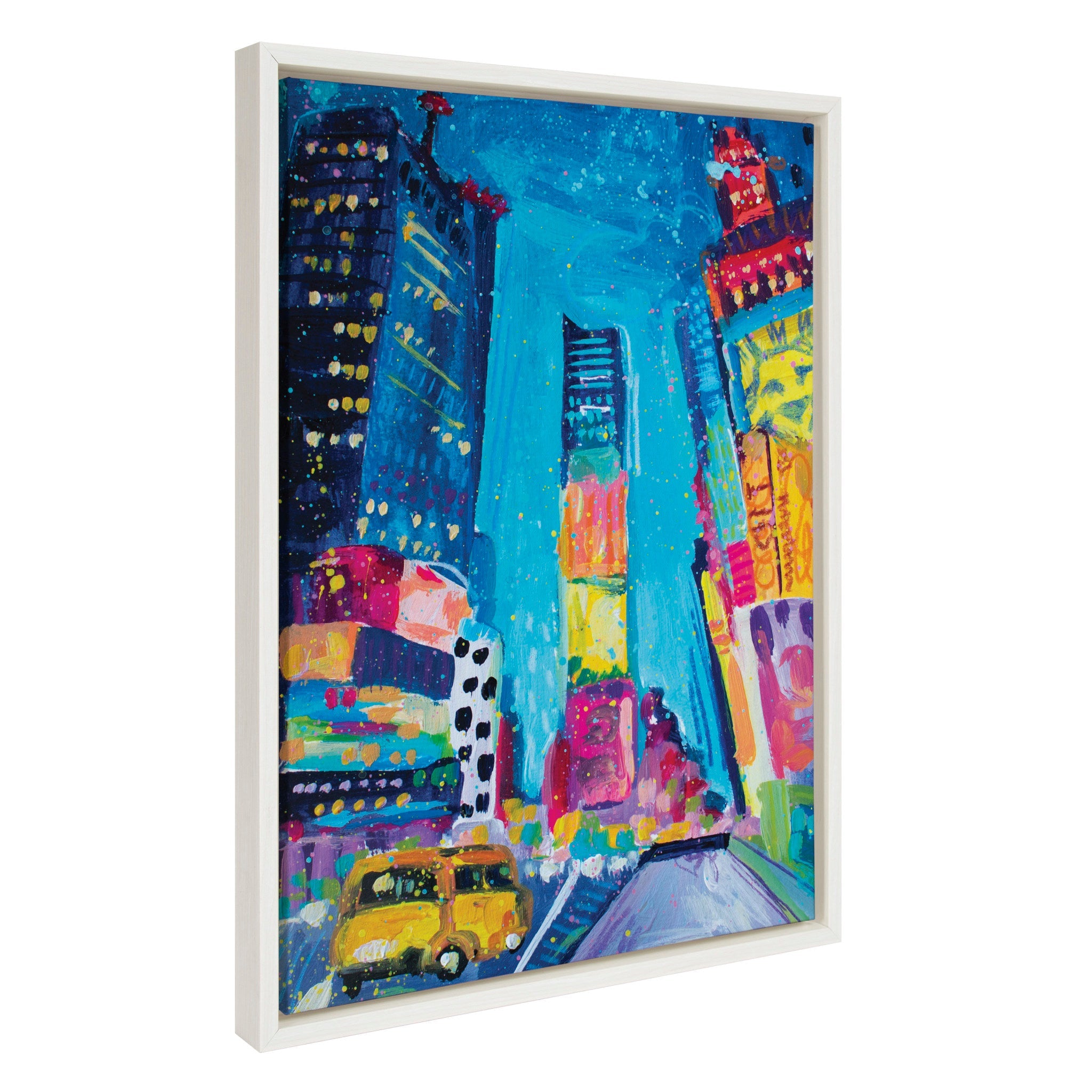 Sylvie Time Square Study No 4 Framed Canvas by Rachel Christopoulos