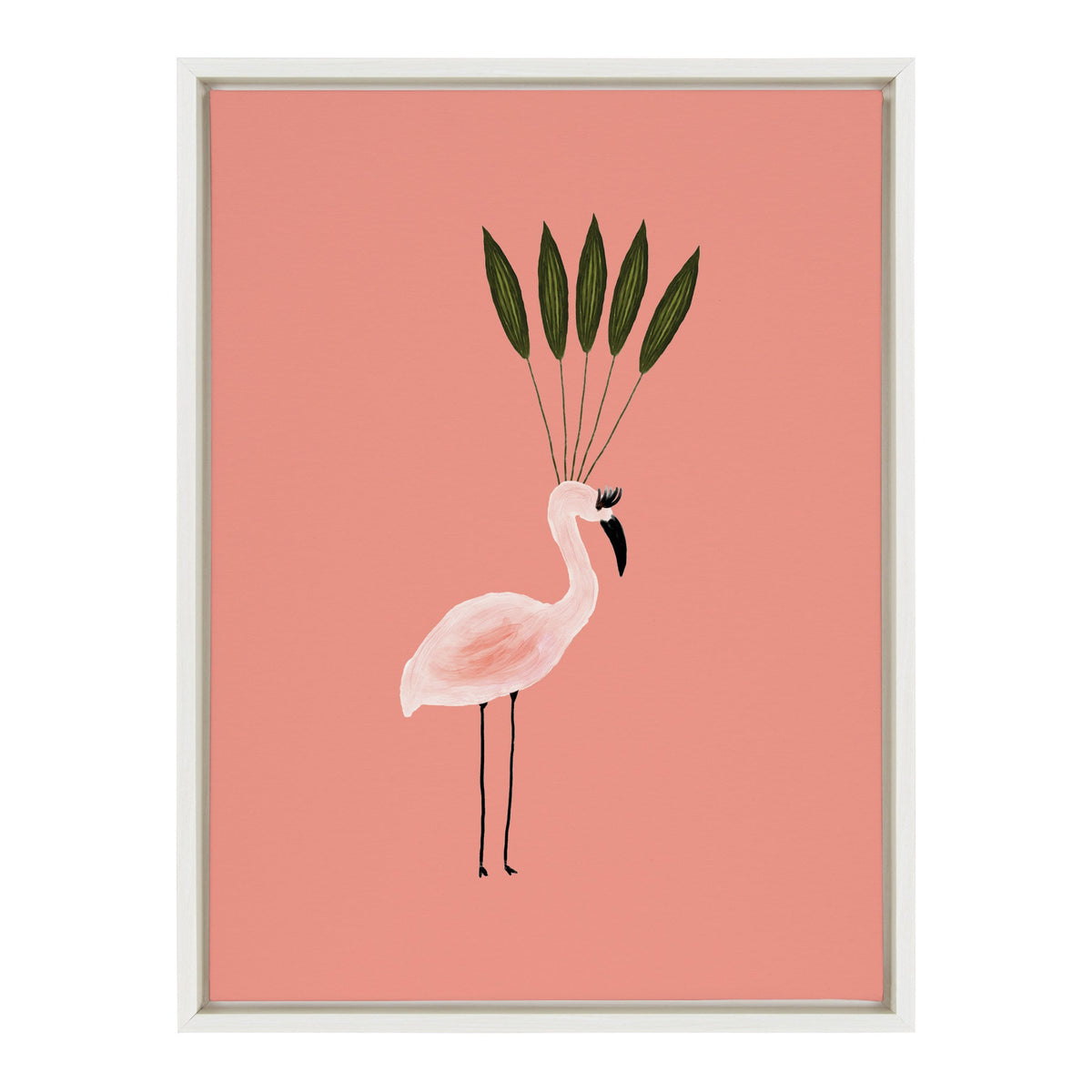 Sylvie Leaf Crown Framed Canvas by Kendra Dandy