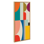 Sylvie Mid Century Modern Pattern Framed Canvas by Rachel Lee of My Dream Wall