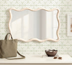 Rahfy Rattan Rectangle Scallop Mirror